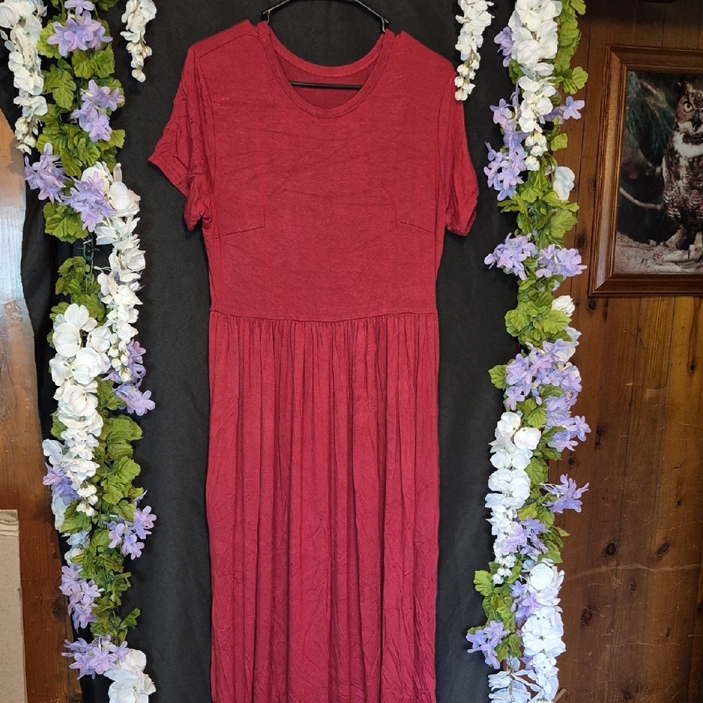 Elegant Red Women's Dress